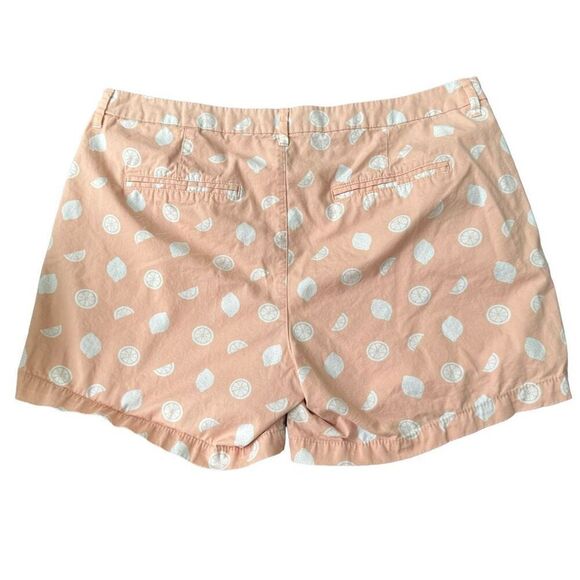 Old Navy Women's Peach Fruit Print Everyday Chino Shorts size 16 cotton - Picture 2 of 6